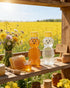 ZILAMGOO 2 8Oz (8 oz/ 2pcs) Pcs Plastic Bear Honey Bottle Cup with Yellow Flip Top Lid Bear Shaped Jar Honey Squeeze