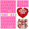 Palksky 3 Pieces Letter Molds - Silicone Fondant for Chocolate Covered Strawberries, Cake Decorating, Candy Tray