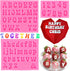 Palksky 3 Pieces Letter Molds - Silicone Fondant for Chocolate Covered Strawberries, Cake Decorating, Candy Tray