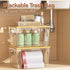 2 Pack spospo Trash Bag Holder with Bamboo Lid, Stackable Trashbag Dispenser, Extra Large Garbage Bag Holder