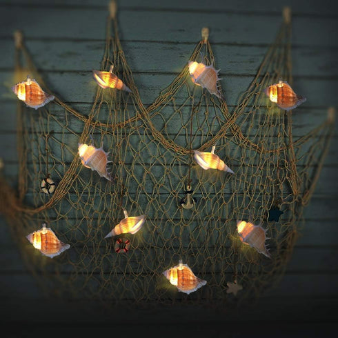 9.18 10 WSgift LED String Lights, Ocean Conch Beach Themed Battery Powered ft LEDs Lights for Indoor, Outdoor
