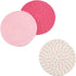 Kitchen Potholders Set, 100% Pure Cotton Thread Weave, Set of 3 Stylish Coasters, Hot Pads, 7 Inches, Pink