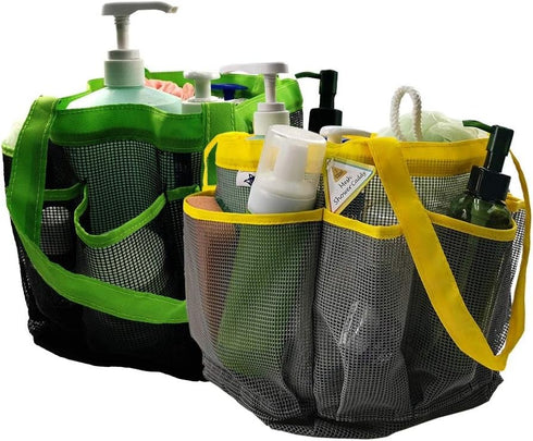SPINFOX 2 Pack Mesh Shower Caddy, Quick Dry Shower Tote Bag with 2 Handles for Bathroom Accessories