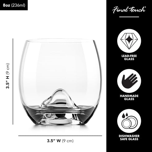 On The Rock Glass with Ice Ball Mold - Final Touch, Elevate Your Whiskey Experience