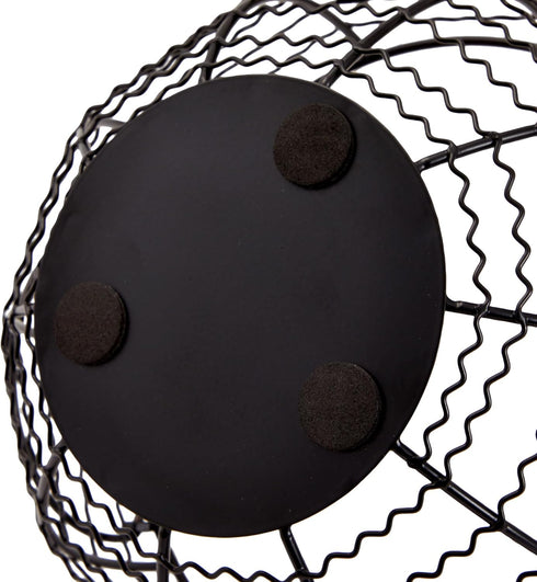 Juvale Wire Egg Basket Countertop Organizer, 8.2 x 8.2 x 4.9 in Black Iron - Rustic Style