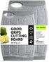 Kitchen Cutting Board 2 Pack Set with Multiple Juice Grooves! Non-Slip Plastic Cutting Board, BPA Free, Dishwasher Safe
