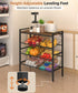 Tigerden 4-Tier Kitchen Fruit and Vegetable Storage Rack, Fruit Basket Stand, Freestanding Snack Display Organizer