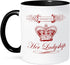 3dRose mug_220760_4 Funny Property of Her Ladyship Aristocratic Crown and Scroll - Two Tone Black Mug, 11oz