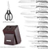 Zulay 12-Piece Premium Knife Set with Natural Wood Block, Ultra Sharp Stainless Steel Knives