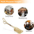 Gold Serving Tongs, Zinc Alloy Bread Clip Salad Food Tongs for Serving Food, 23cm/9.1in X 5cm/2.0in (Gold)