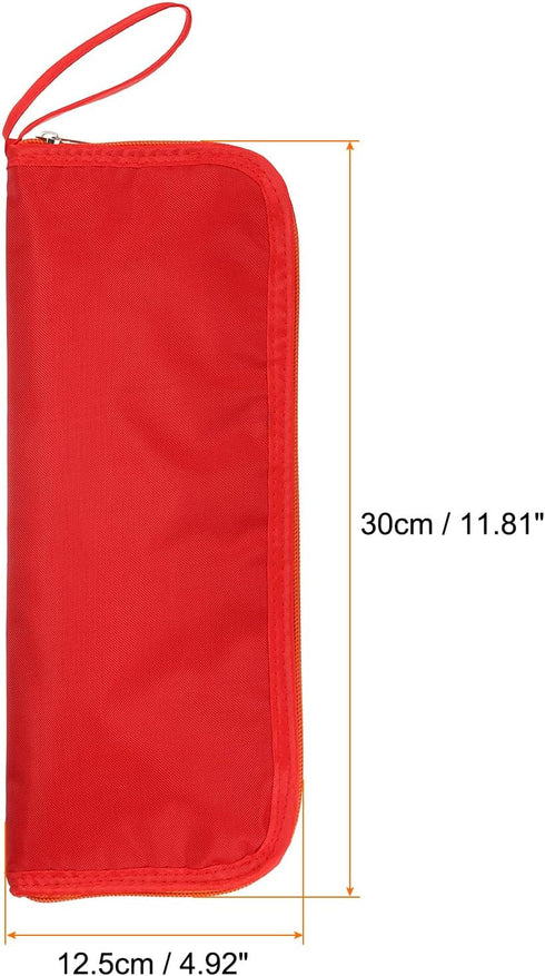 Wet Umbrellas Bag 59/5"x5" Thicker Chenille Folding Umbrellas Sleeve Cover Portable Waterproof Case for Storage Carry Travel Home Outdoor, Red