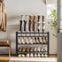 4-Tier Closet, 6 Free Standing Shoe Racks, Boot Rack Organizer for Tall Boots, Sneakers, High-Heel, Black Metal Shoe