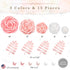 Rainbows & Lilies 15pc Large Paper Flowers Decorations for Wall - Reusable 3D Decor for Girls Room, Nursery, Baby Shower