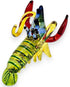 2" ChangThai Design Tiny Green Red Blue Shrimp Prawn Lobster - Miniature Hand Blown Glass Sea Animal Fish Marine