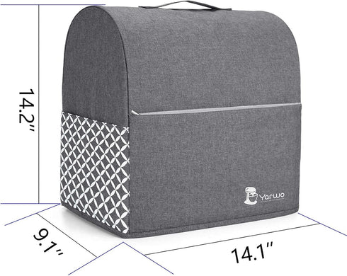Yarwo Stand Mixer Cover Compatible with 4.5 qt and All 5 qt KitchenAid Mixer, Protective Dust Cover with Pockets, Gray
