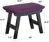Furshus Foot Stool Ottoman Foot Rest Under Desk,Small Stool for Living Room, Bedroom and Kitchen (Black Legs - Purple