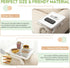 SINWANT Couch Arm Table,Bamboo Couch Arm Tray Clip on Sofa Armrest,Chair Side Table for Small Spaces Drink Eating