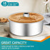 E-far 10-Inch Angel Food Cake Pan - Stainless Steel Tube Pan for Baking Pound Chiffon Cake, Dishwasher Safe