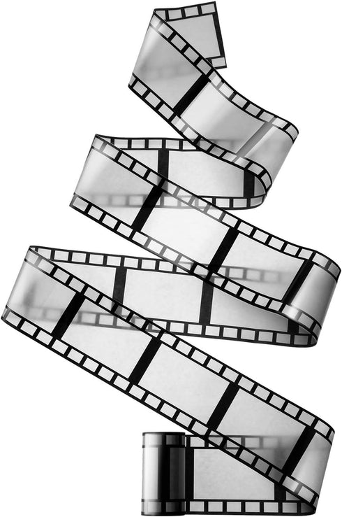 Gejoy 2 Rolls Filmstrip Tape, Movie Party Decorations, Filmstrip Poly Streamers for Cinematic Birthday Event Home Decor