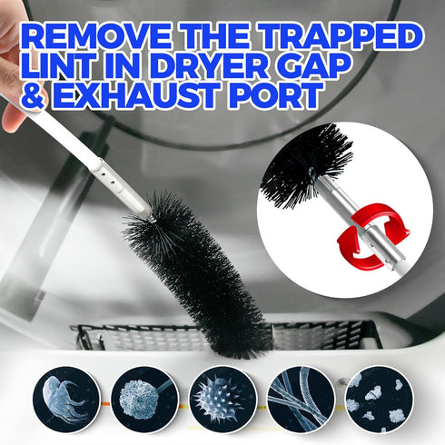 Holikme 30 Feet Dryer Vent Cleaner Kit, Flexible Lint Brush with Drill Attachment, Extends Up to 30 Feet for Easy
