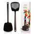 Spatula Turner Set of 2 for Cooking, Ideal for Flipping Eggs and Pancakes, Nonstick Cookware, Made in USA (Black)