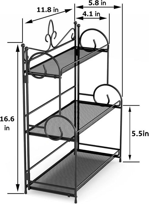Bathroom Organizer Countertop - 3 Tier Spice Rack Organizer for Bathroom, Kitchen, Bedroom, Offices