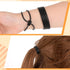 Xelsluthe 40 80s Gummy Pieces Black Silicone Jelly Bracelets Stretchy Silicone Wristbands Hair Ties Black Jelly