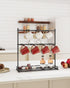 OROPY 14-Hook Coffee Mug Holder for Countertop, 2 Tier Mug Display Stand with Heavy Duty Metal Base