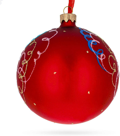 4 Inches Festive Celebration Glass Ball Christmas Ornament