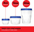 Stock Your Home 4oz Plastic Containers - 6 Pack Small Freezer Containers with Twist Top Lids for Leftover Food