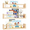 Fixwal Nursery Shelves, 16.5 Inch Floating Bookshelves for Wall Set of 3,
