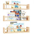 Fixwal Nursery Shelves, 16.5 Inch Floating Bookshelves for Wall Set of 3,