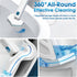 Disposable Toilet Brush Handle with 32 Count Toilet Refills, Disposable Toilet Bowl Brush & Upgraded Toilet Bowl Refill Pads for Bathroom and Toilet Cleaning by BALORIZ