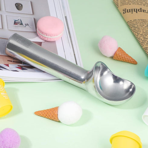 7 inches Pimoys Large Ice Cream Scoop Nonstick Anti-Freeze Metal Ice Cream Scooper Spoon One Piece Aluminum Design