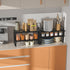 Expandable, Adjustable & Stackable Spice Rack, Metal Pantry Storage Shelves, Cabinet Kitchen Countertop Organizer