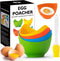 Egg Poacher - Poached Egg Cooker with Ring Standers, Food Grade Non Stick Silicone Egg Poaching Cup for Microwave or