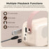 Retro Bluetooth Speaker, Vintage Portable Wireless Speakers with Alarm Clock, Bluetooth 5.0, Loud Volume, Beige White
