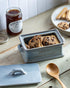 Countertop Zoeeker Butter Dish with Lid, Ceramic Butter Holder Container Large Butter Dish for Farmhouse Mother's Day
