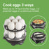 3-in-1 14, (25508) Hamilton Beach Electric Egg Cooker for Hard Boiled Eggs, Poacher, Omelet Maker & Vegetable Steamer