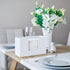 Countertop, Countertop Paper Towel Dispenser Wooden Bathroom Paper Towel Holder, White Napkin Holder for Kitchen