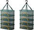 WALLBIG 2Pack Foldable Mesh Drying Rack, 4Layer Zipper Hanging Rack for Herbs, Indoor/Outdoor