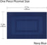PIGCHCY Washable Vinyl Placemats, Elegant Durable Table Mats Set of 4 (18 x 12 inches, Navy Blue)