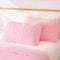 Faux Fur Fluffy Fuzzy Plush Pink Pillow Case Set of 2, Soft