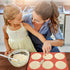 JOERSH 2-PK Silicone Egg Molds, 4 Inch Jumbo Muffin Top Baking Pans for Breakfast Egg Sandwich