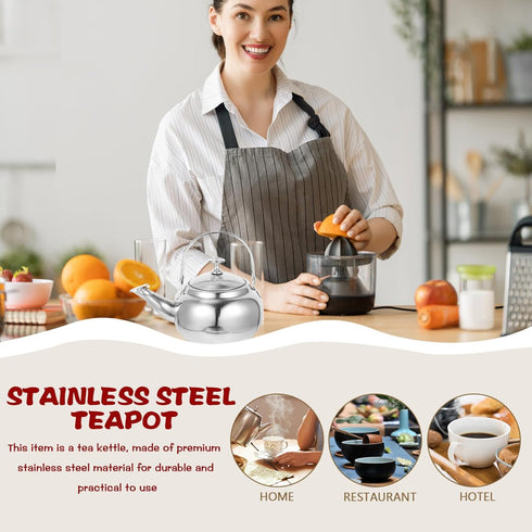 MAGICLULU Stainless Steel Whistle Kettle, Mini Whistling Teapot for Home Kitchen Tea Coffee (5.50inch/14cm)