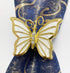 Butterfly Napkin Ring Set of 6, Metal Napkin Rings for Dinner Table Decor - Wedding Birthday Valentine's Day