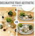 Vomktvcsr 13" Oval Tray for Coffee Table Dcor Concrete Modern Decorative Trays Home Dcor Accents -Circle Coffee Table