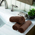 Set 6 13x13 inches of Makeup Remover washcloth. Turkish Cotton Perfect for Makeup Bag! - Cocoa