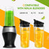 Blender Replacement Parts for Ninja, 3 Pack 16oz Cups with To-Go Lids for Nutri Ninja Compact Personal Blender