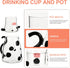 1 Set Glass Carafe Pitcher with Glass Mug, Cute Cow Glass Tea Pitcher Kettle, 550ml Night Water Carafe